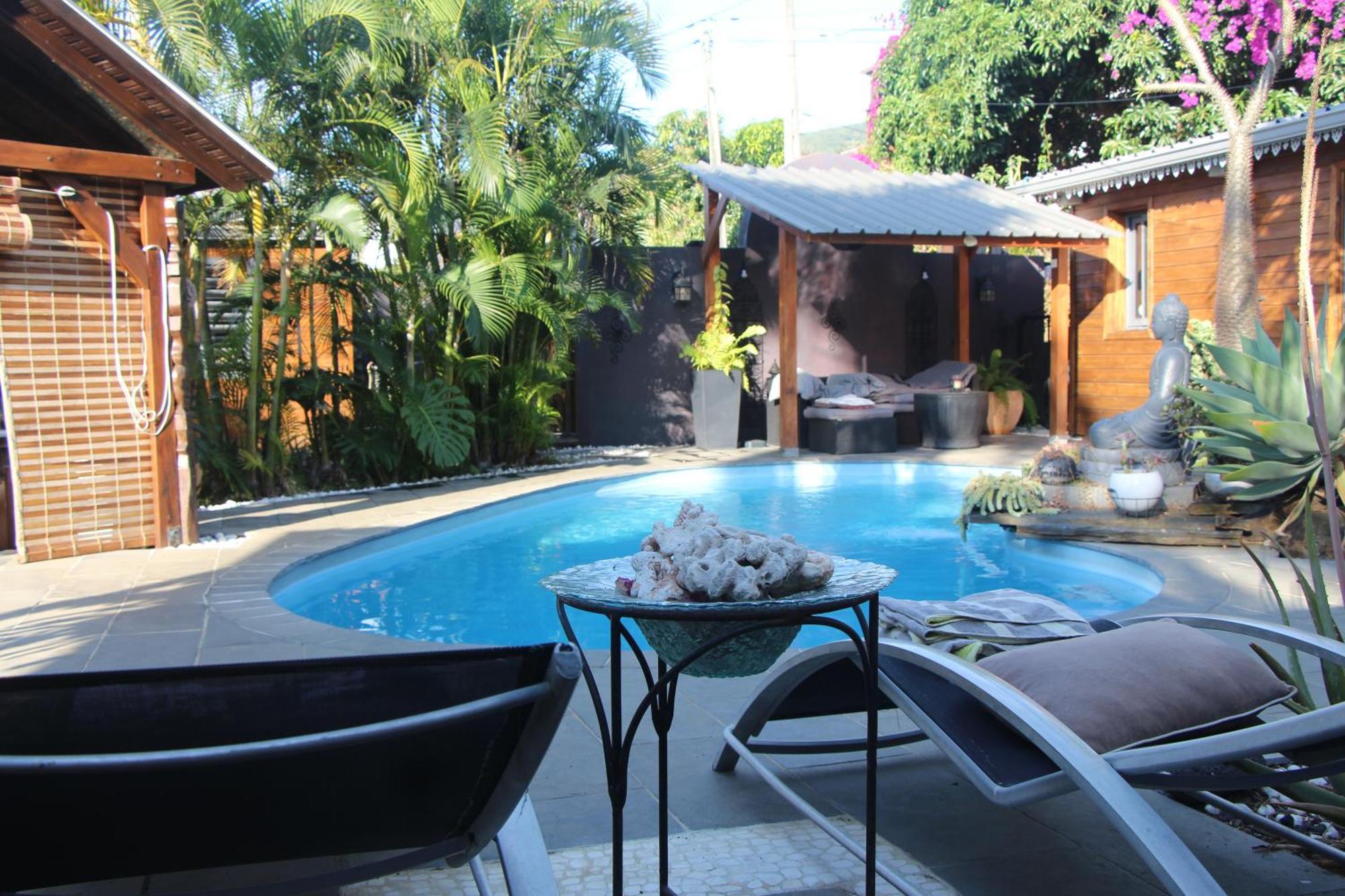 La Liane De Jade 974-Lodge Le Palissandre - Jacuzzi Privatif - Piscine Chauffee Le Bois de Nefles  Exterior photo